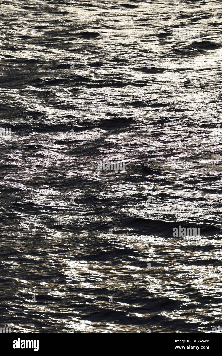 Texture reflets de surface de l'eau chatoyante Banque D'Images