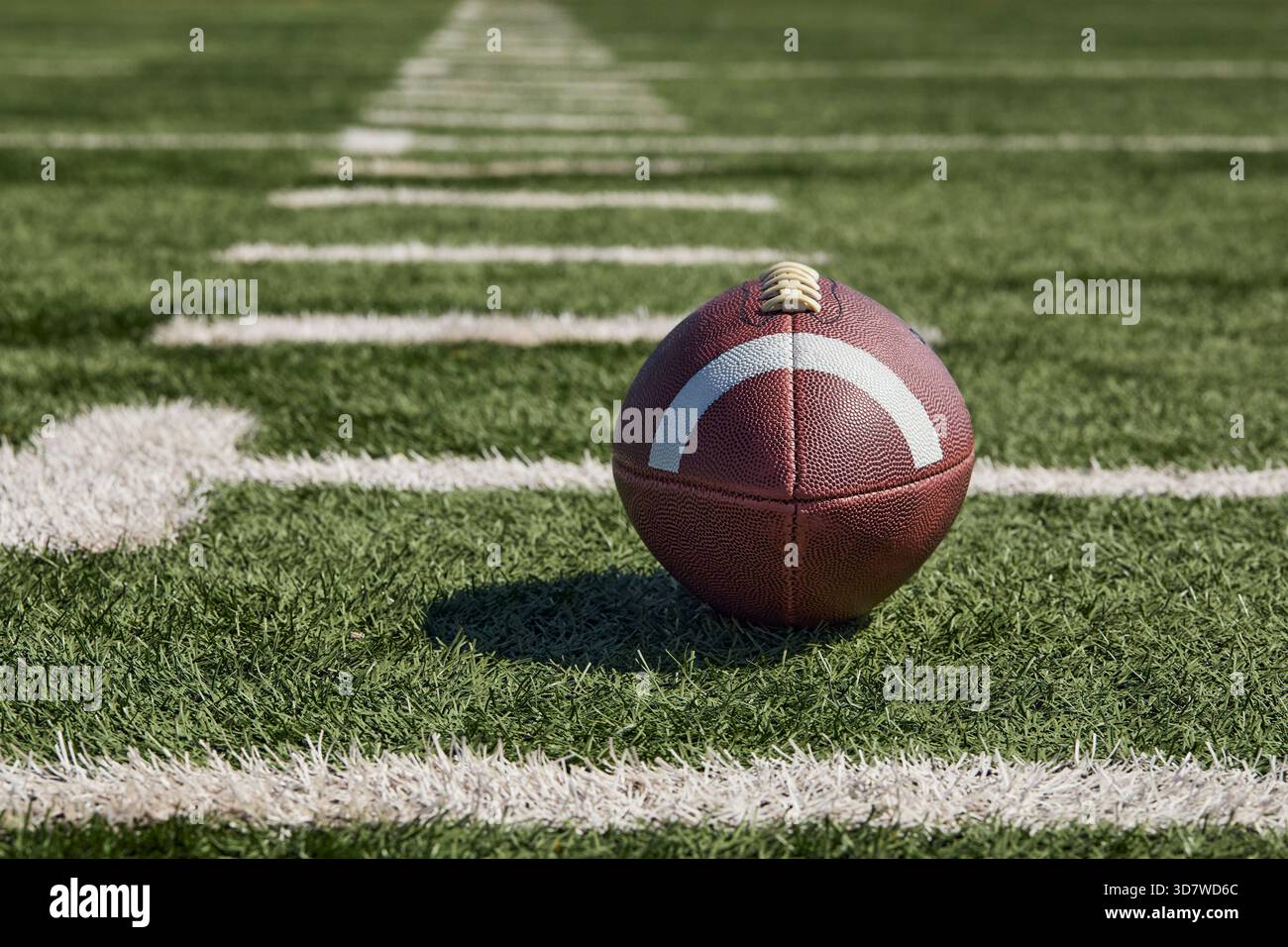 Football américain sur le terrain de jeu Banque D'Images