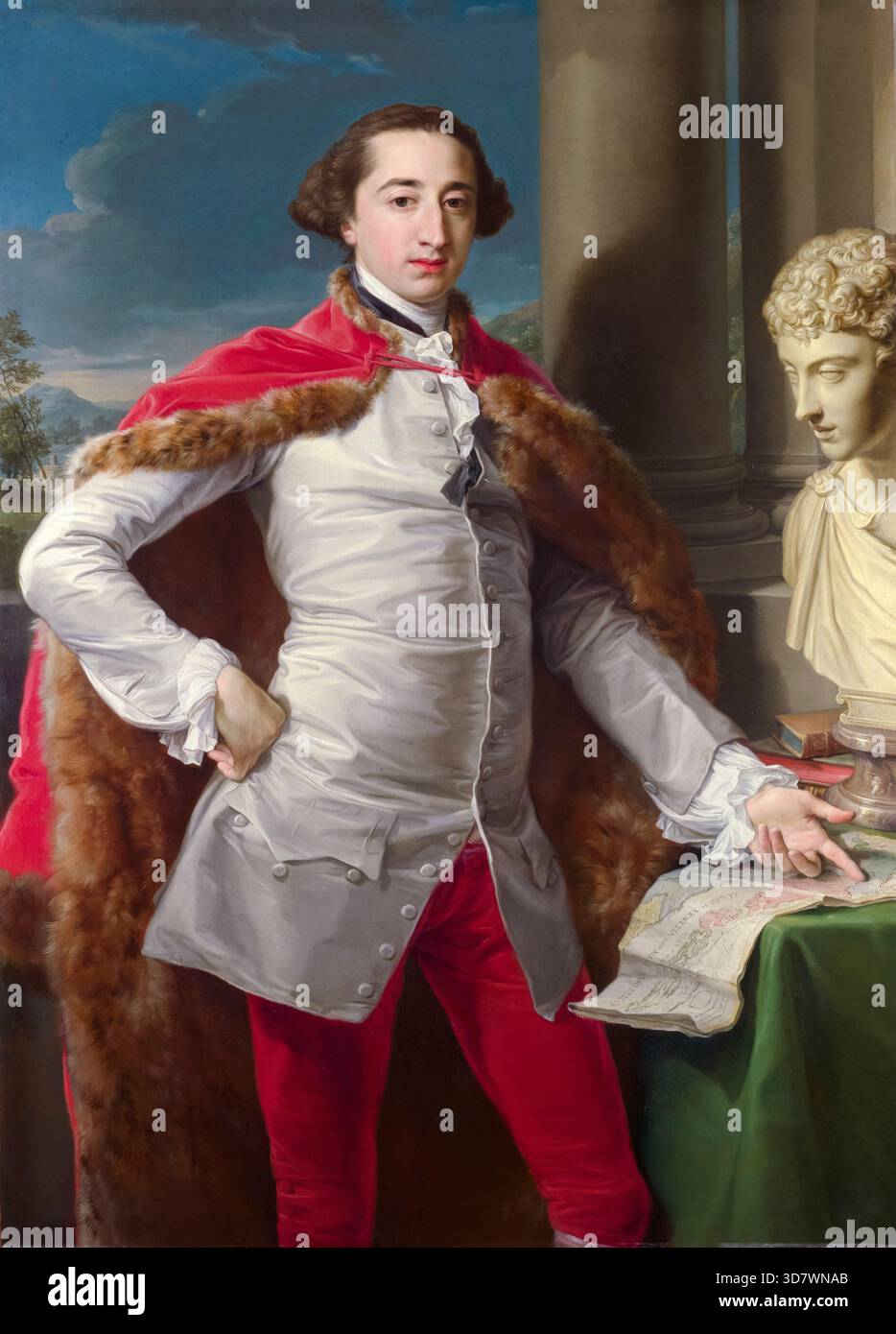 Richard milles (vers 1735-1820), politicien conservateur anglais, propriétaire foncier et horticulteur, Grand Tour portrait peint à l'huile sur toile par Pompeo Batoni, 1759 Banque D'Images