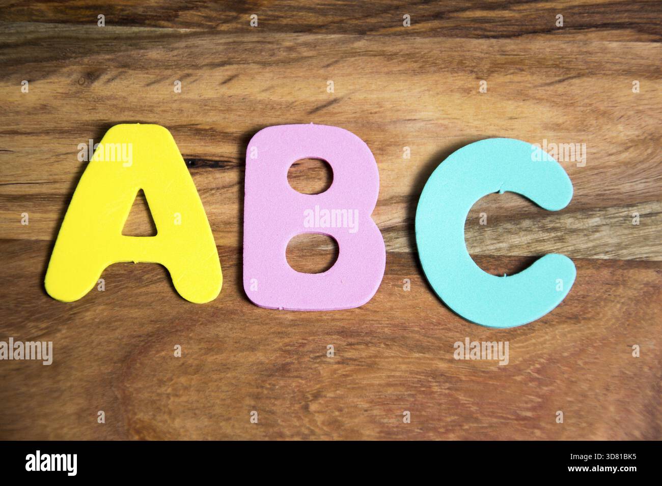 Lettres ABC en lettres colorées Banque D'Images