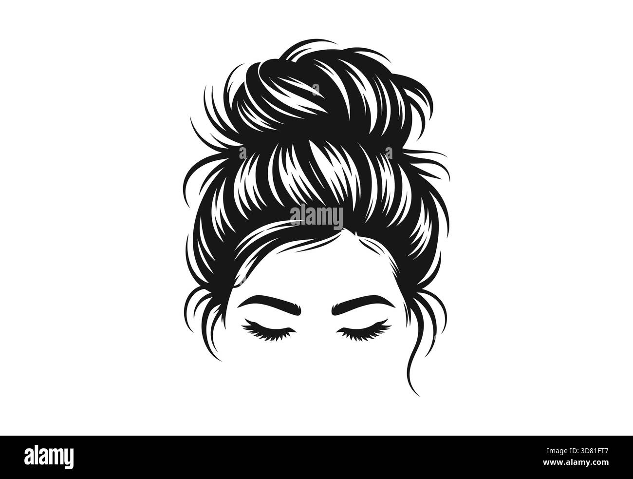 Motif ligne noir et blanc de style de pain désordonné Illustration de Vecteur