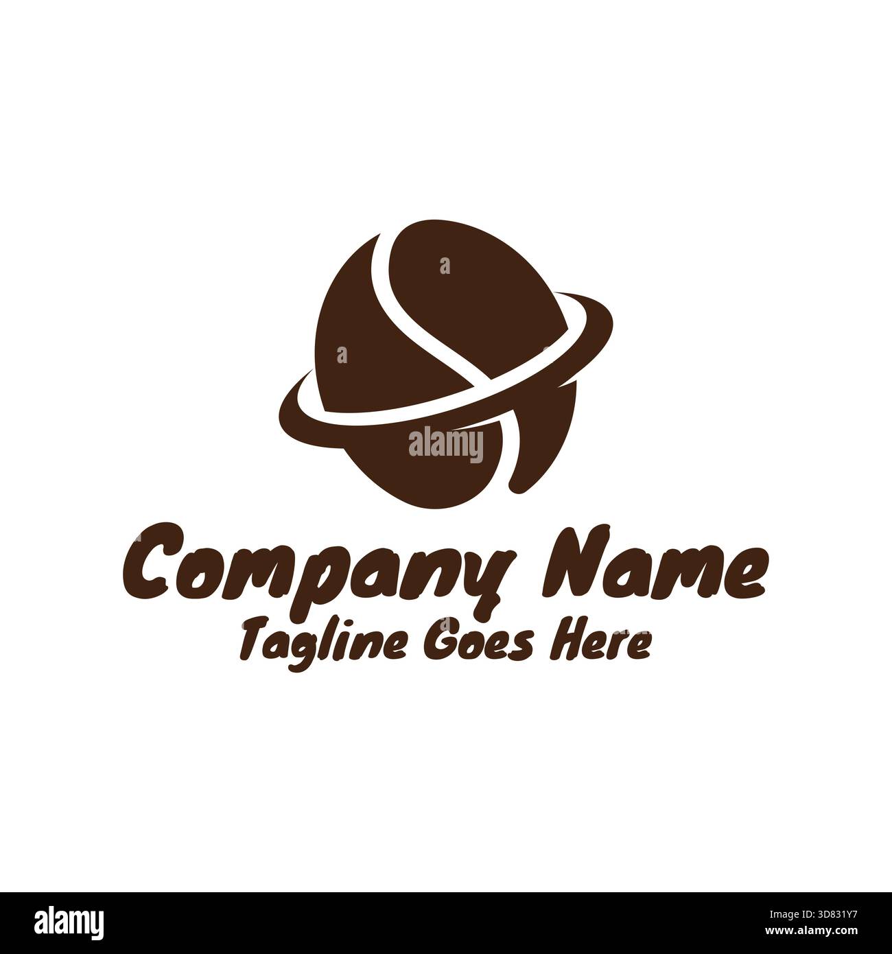 Grain de café Planet pour Coffee Shop Café Eatery ou boisson icône de produit symbole logo Design vecteur Illustration de Vecteur