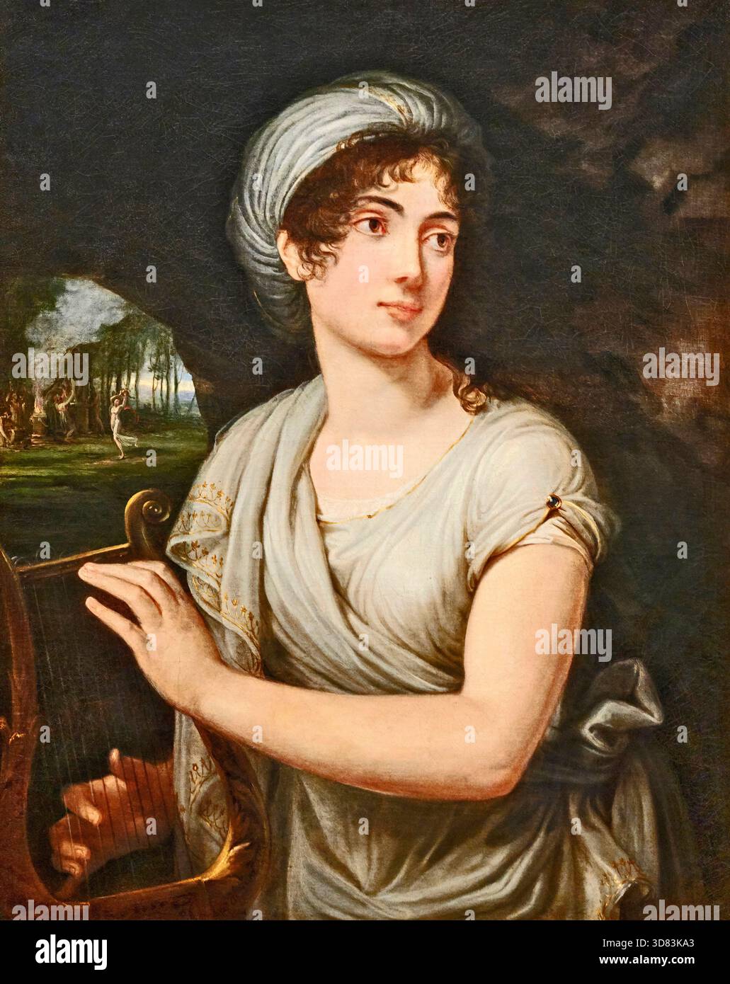 Ritratto della cantante Giuseppina Grassini - olio su tela - Andrea Appiani - 1800 - collezione privata Banque D'Images