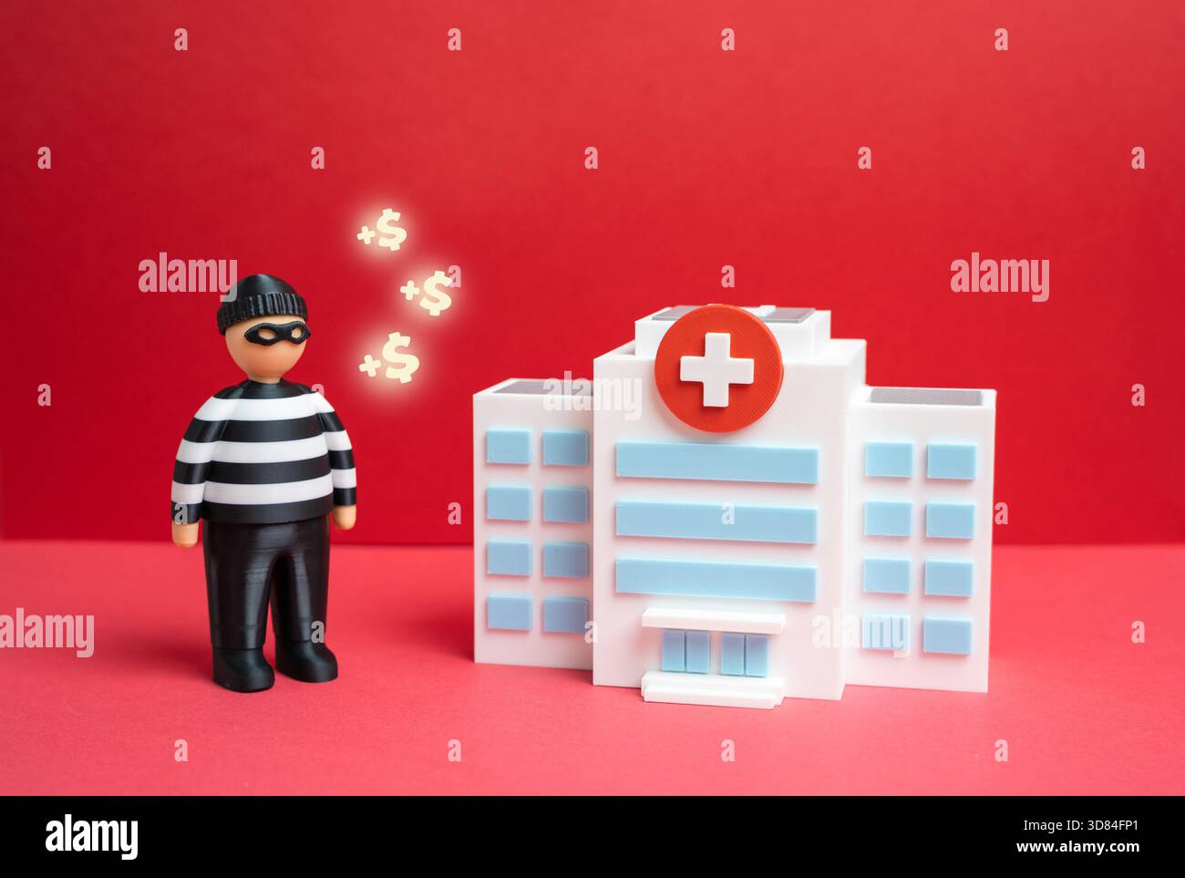 Fraude dans le domaine de la santé Trafic illicite de drogues. Corruption et manipulation dans le système médical. Faux médicaments, fraude aux assurances, commerce illégal, questions éthiques dans l'industrie pharmaceutique. Banque D'Images