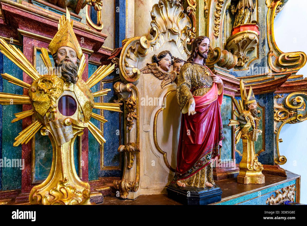 L’art baroque est présent dans les églises historiques de Minas Gerais. Banque D'Images