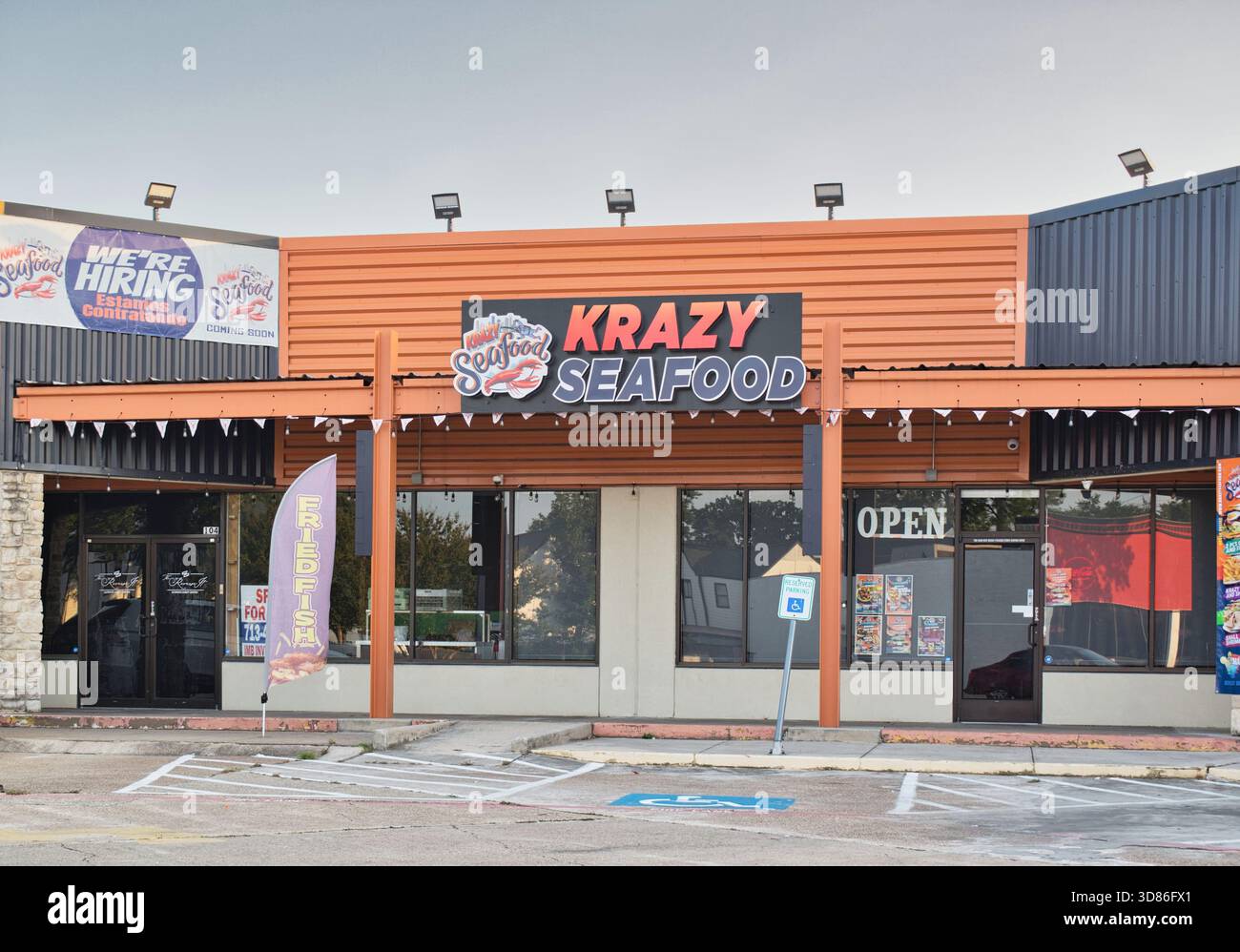 Houston, Texas États-Unis 08-03-2025 : restaurant Krazy Seafood, restaurant extérieur, restaurant local. Banque D'Images
