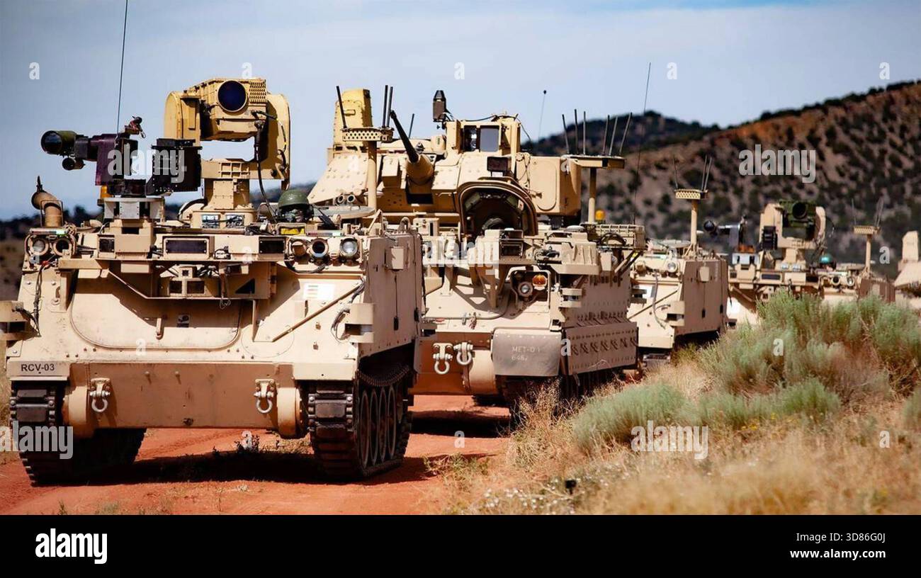 Bradley Fighting Vehicles (BFV) construit par BAE Systems. Photo : BAE Banque D'Images