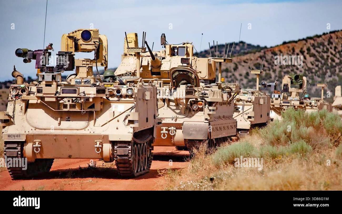 Bradley Fighting Vehicles (BFV) construit par BAE Systems. Photo : BAE Banque D'Images
