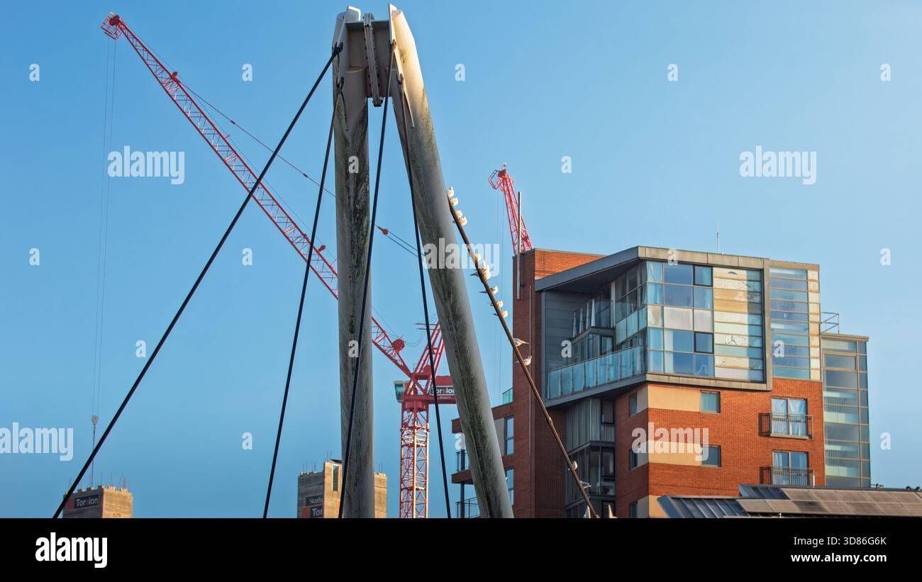 Leeds City Skyline par une belle journée d'automne, Leeds, West Yorkshire, Angleterre, novembre 2025. Banque D'Images