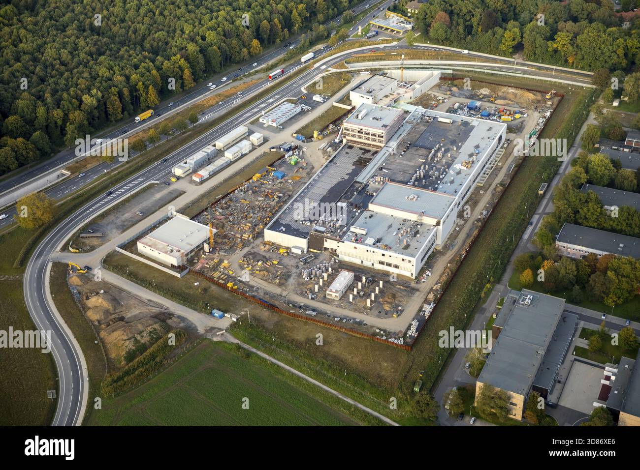 Succursale de la Banque fédérale Aplerbeck, coffre-fort pour les réserves d'or, Fort Knox allemand, chantier de construction de la banque centrale de l'État, Dortmund, région de la Ruhr, Rhénanie du Nord-O. Banque D'Images