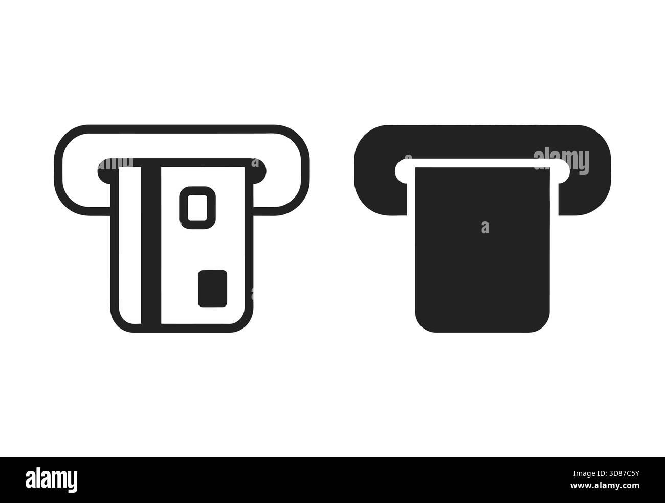 Icône carte de crédit insérée dans le logement Illustration de Vecteur