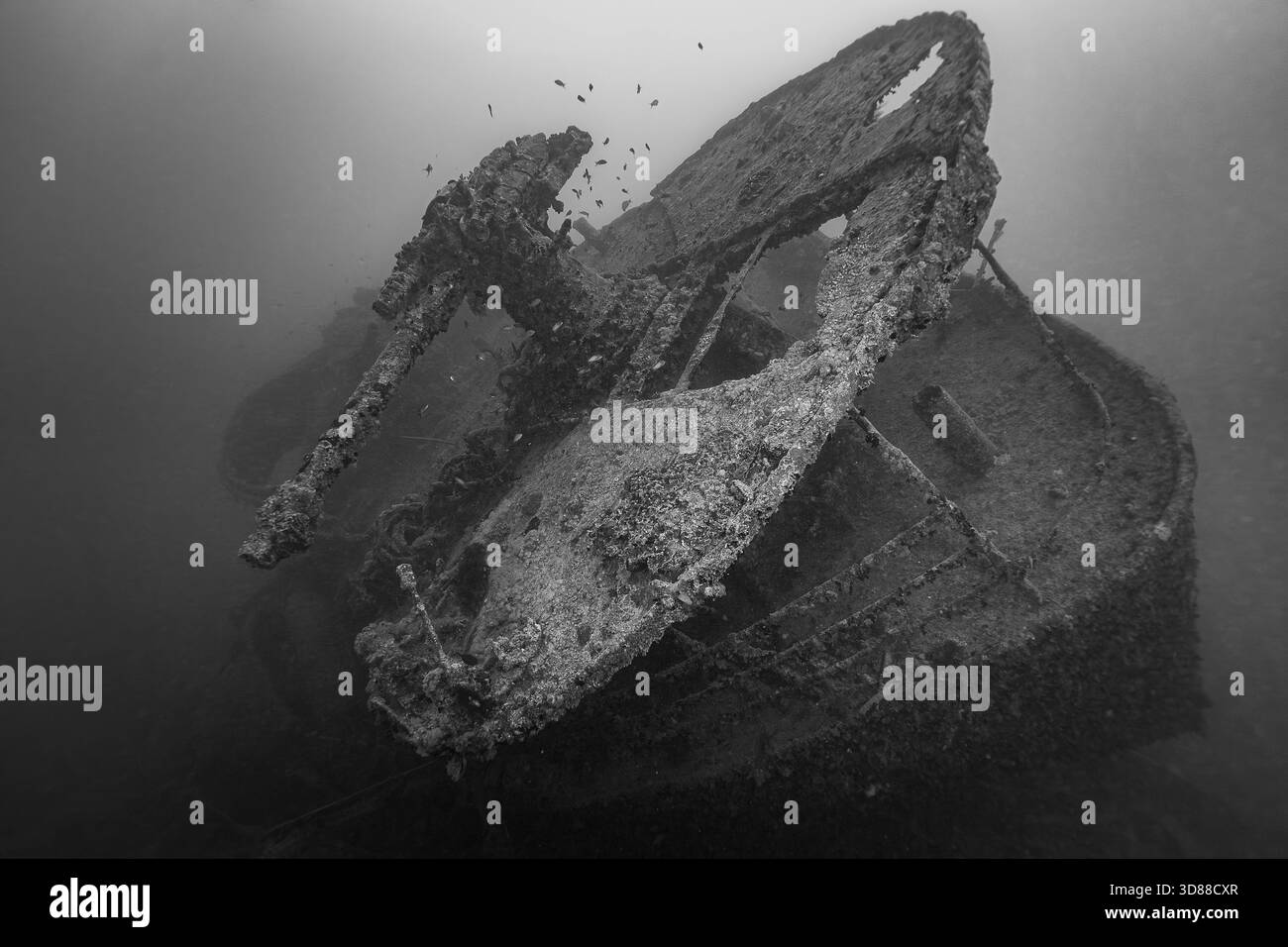 Poupe de l'épave Thistlegorm, mer Rouge Banque D'Images