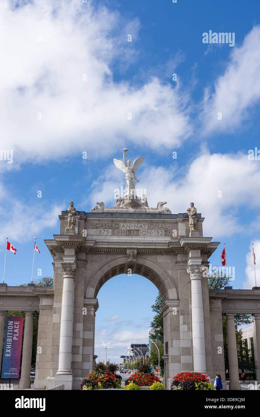 L'entrée d'Exhibition place, le plus grand centre d'exposition de Toronto, Canada. Banque D'Images
