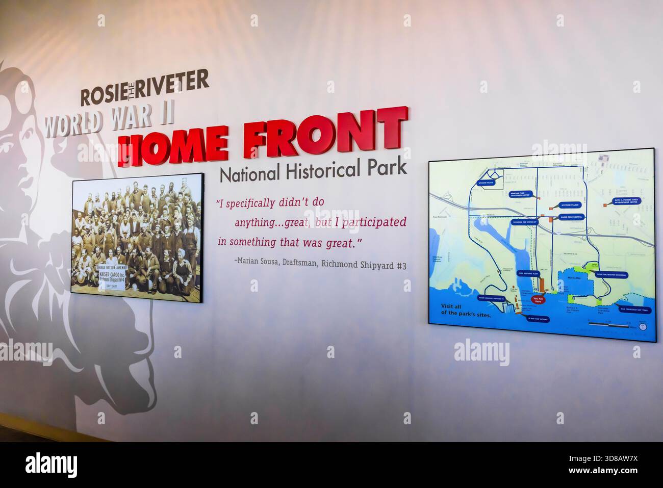 Rosie the riveter Home Front National Historical Park, Richmond, Californie, États-Unis Banque D'Images