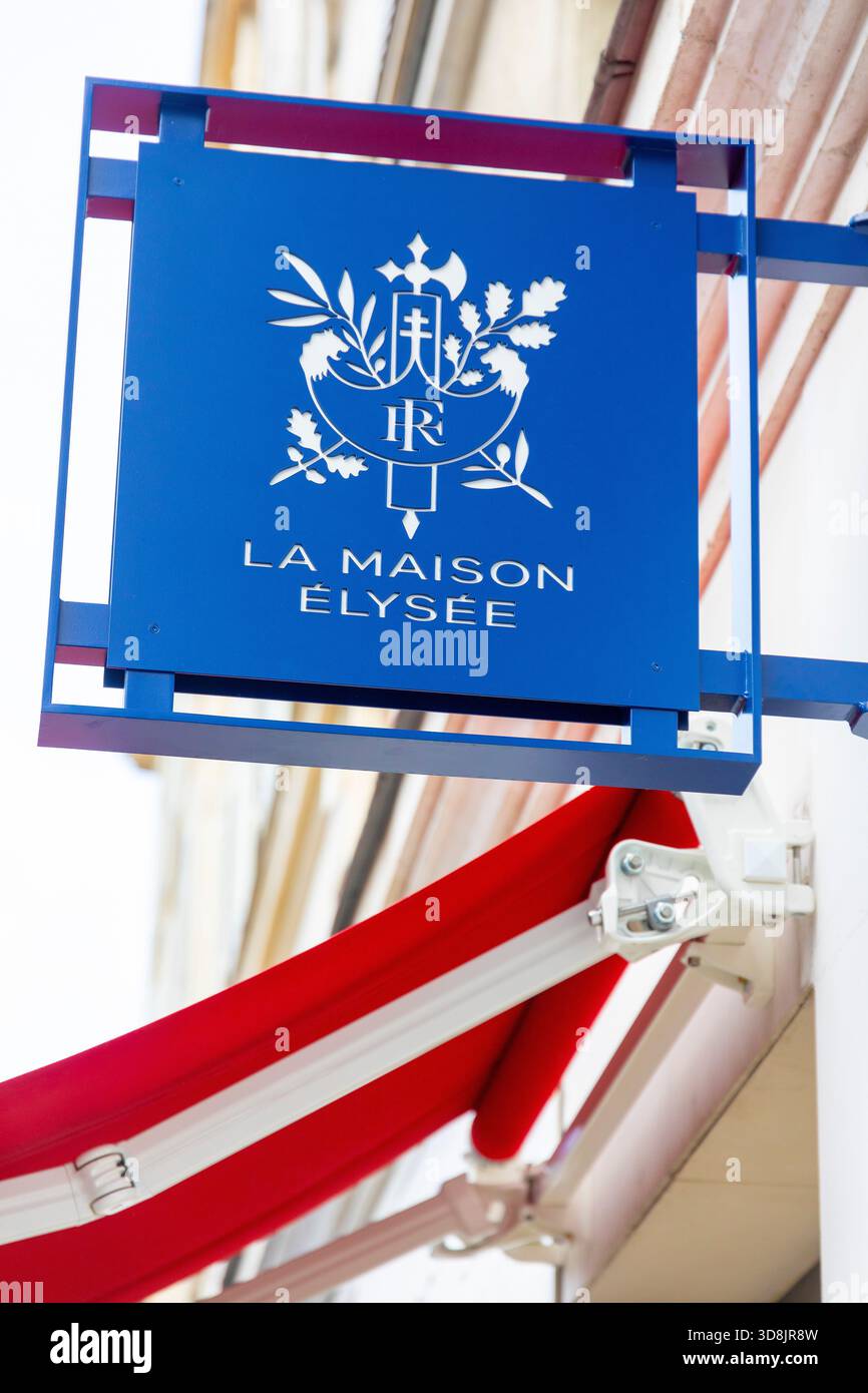 France, Ile-de-France, Paris. La Maison de l'Elysée, musée, café, situé en face du Palais de l'Elysée Banque D'Images