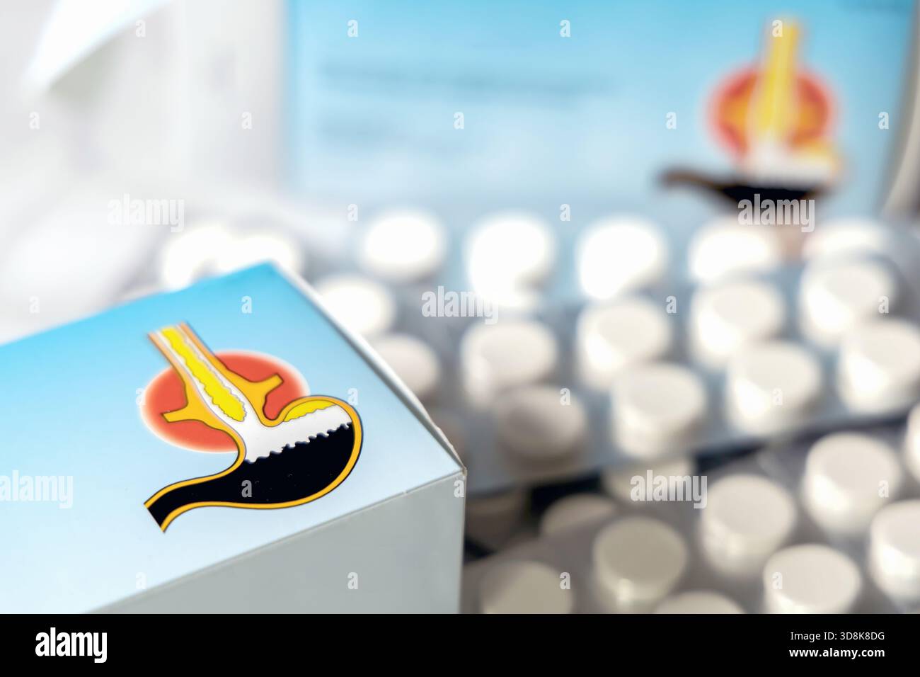 Gaviscon - paquet de pilules pour les problèmes d'estomac et les brûlures d'estomac. Photo de haute qualité Banque D'Images