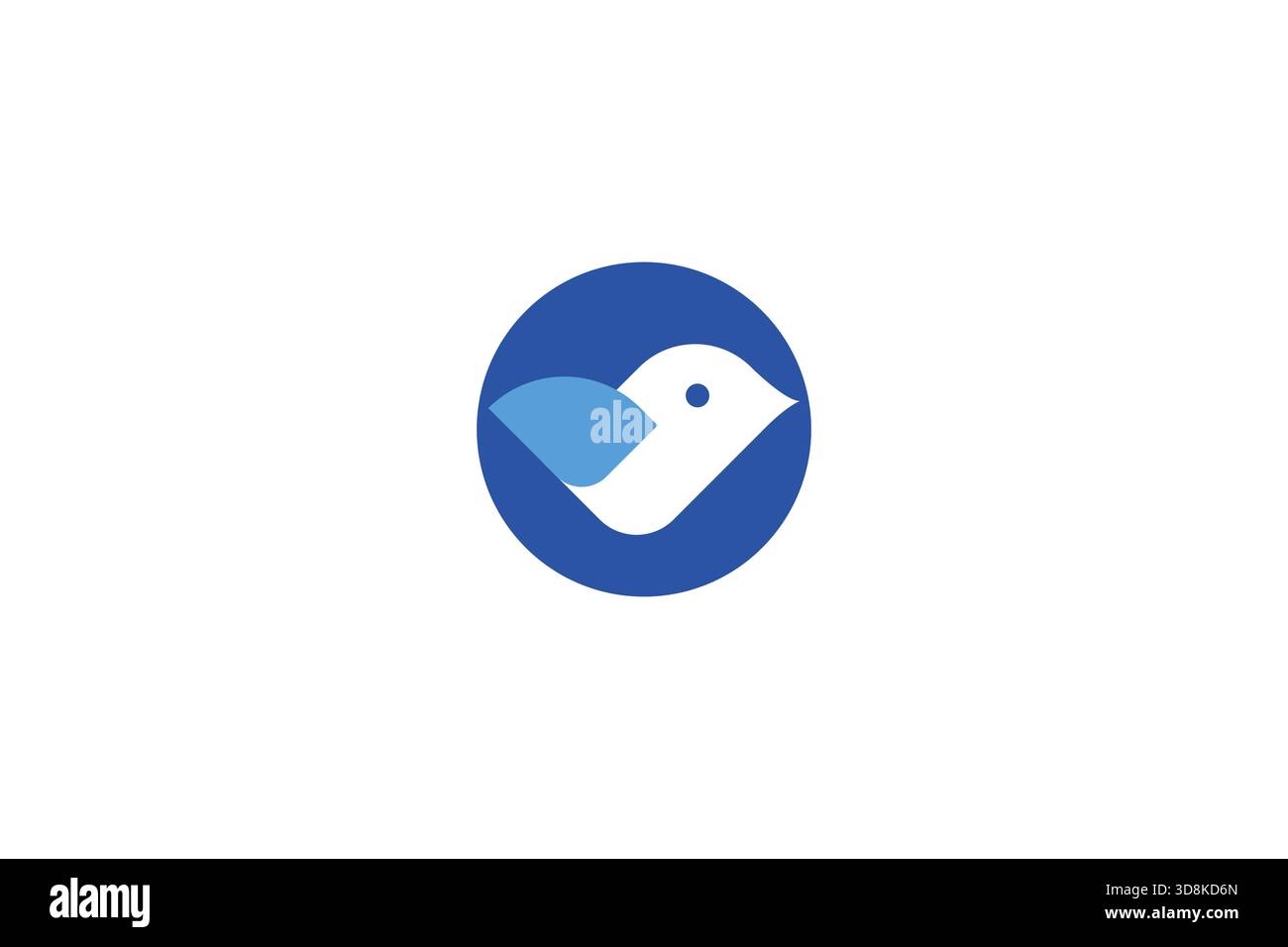 Conception minimaliste de logo d'oiseau abstrait sur fond blanc Illustration de Vecteur