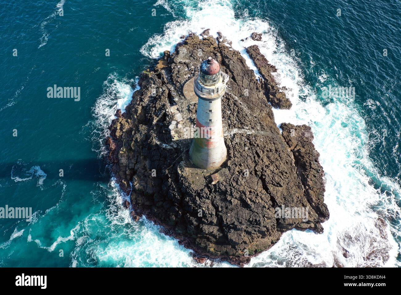 Vue sur le phare de Dubh Artach Banque D'Images