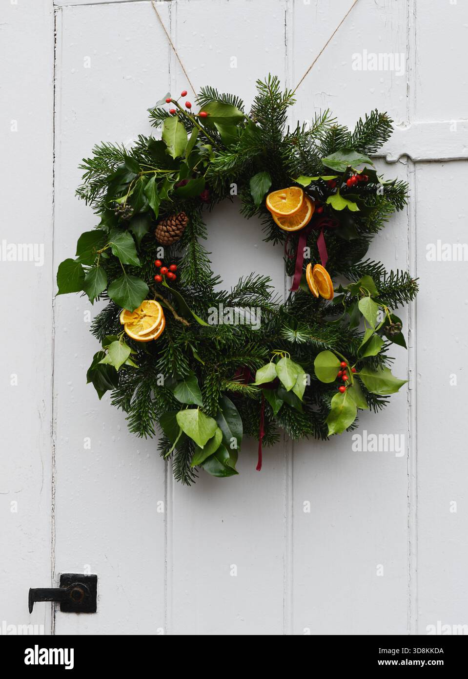 Couronne de noël victorienne Banque D'Images