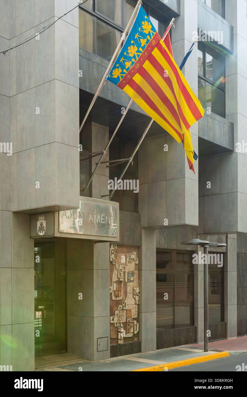 Mairie, Torreblanca, une municipalité de la Communauté valencienne, Espagne. Côte de la province de Castellón, Castelló, dans la région de Plana Alta. UE Banque D'Images
