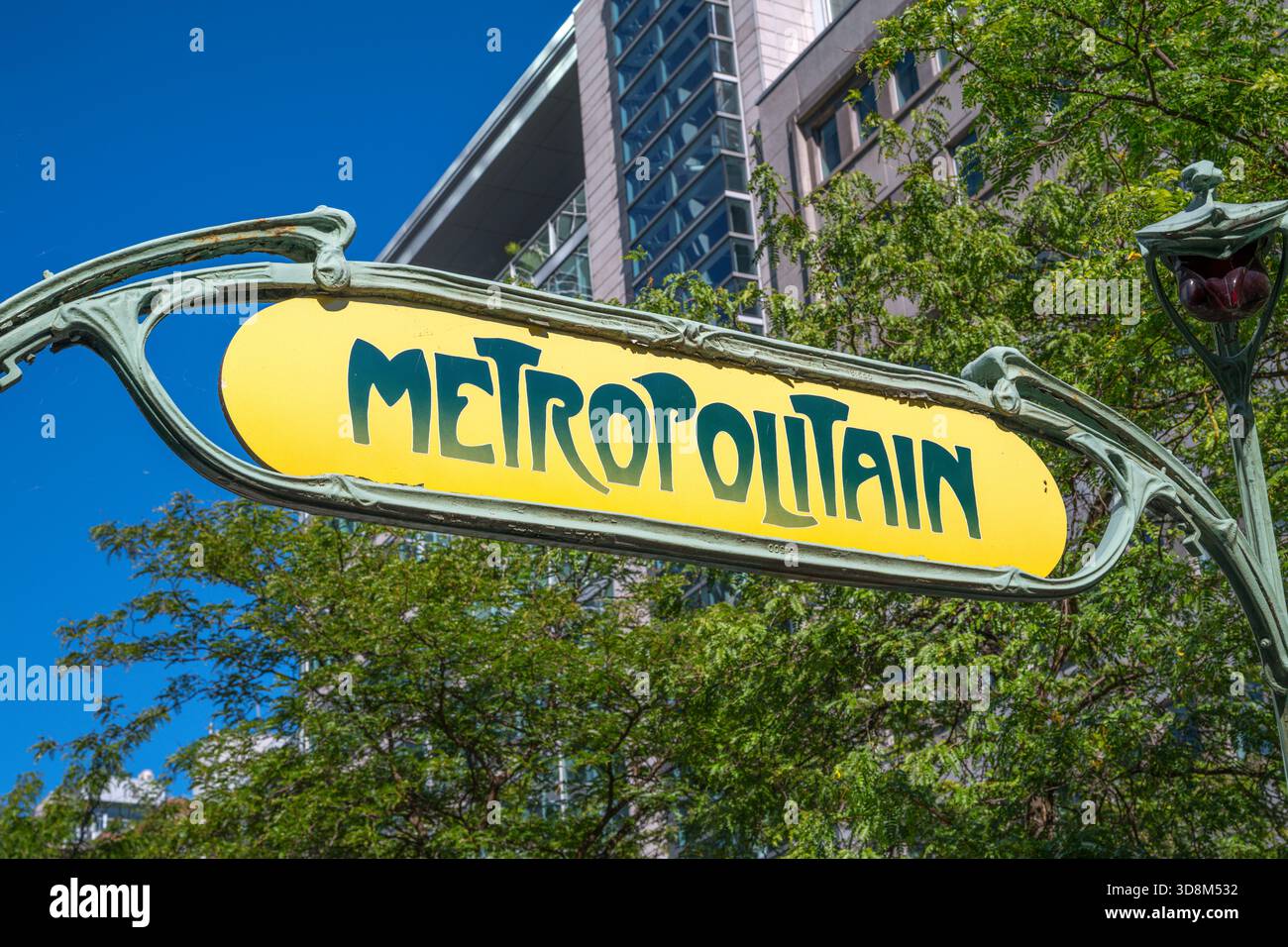 Panneau Art nouveau Metropolitain à Victoria Square, Montréal, Québec, Canada Banque D'Images
