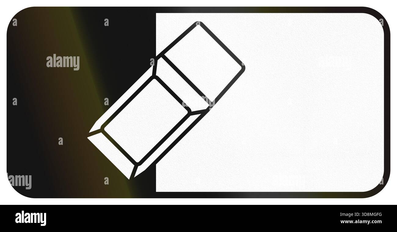 Panneau routier utilisé en Géorgie - stationnement diagonal avec dos sur le trottoir. Banque D'Images