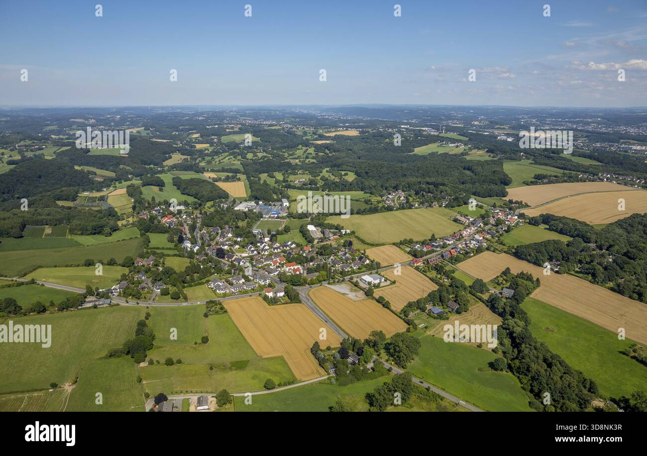 Herzkamp, Sprockhoevel, région de la Ruhr, Rhénanie du Nord-Westphalie, Allemagne, DE, Europe, vue aérienne, vue plongeante, photographie aérienne, photographie aérienne Banque D'Images