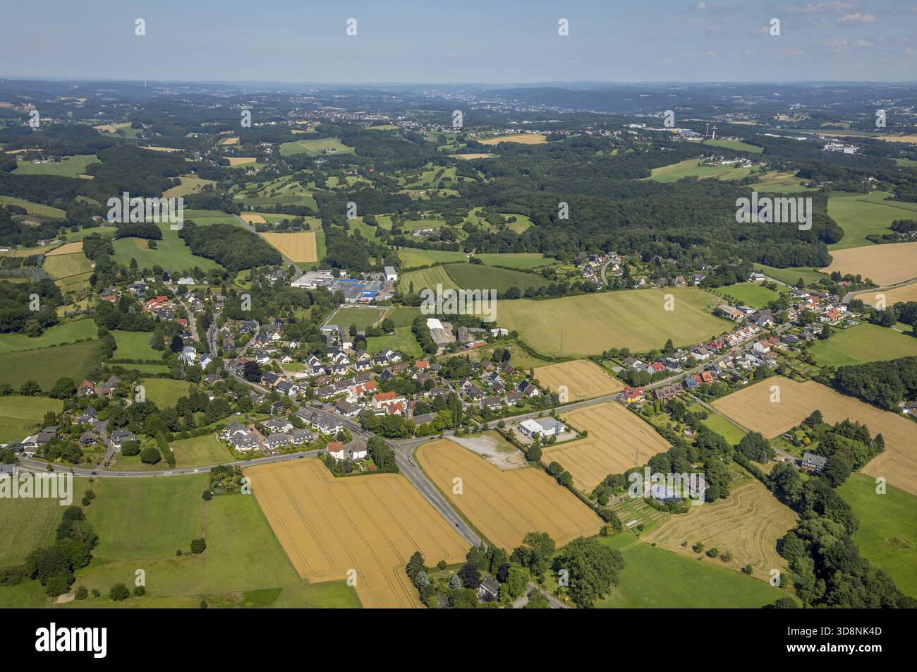 Herzkamp, Sprockhoevel, région de la Ruhr, Rhénanie du Nord-Westphalie, Allemagne, DE, Europe, vue aérienne, vue plongeante, photographie aérienne, photographie aérienne Banque D'Images