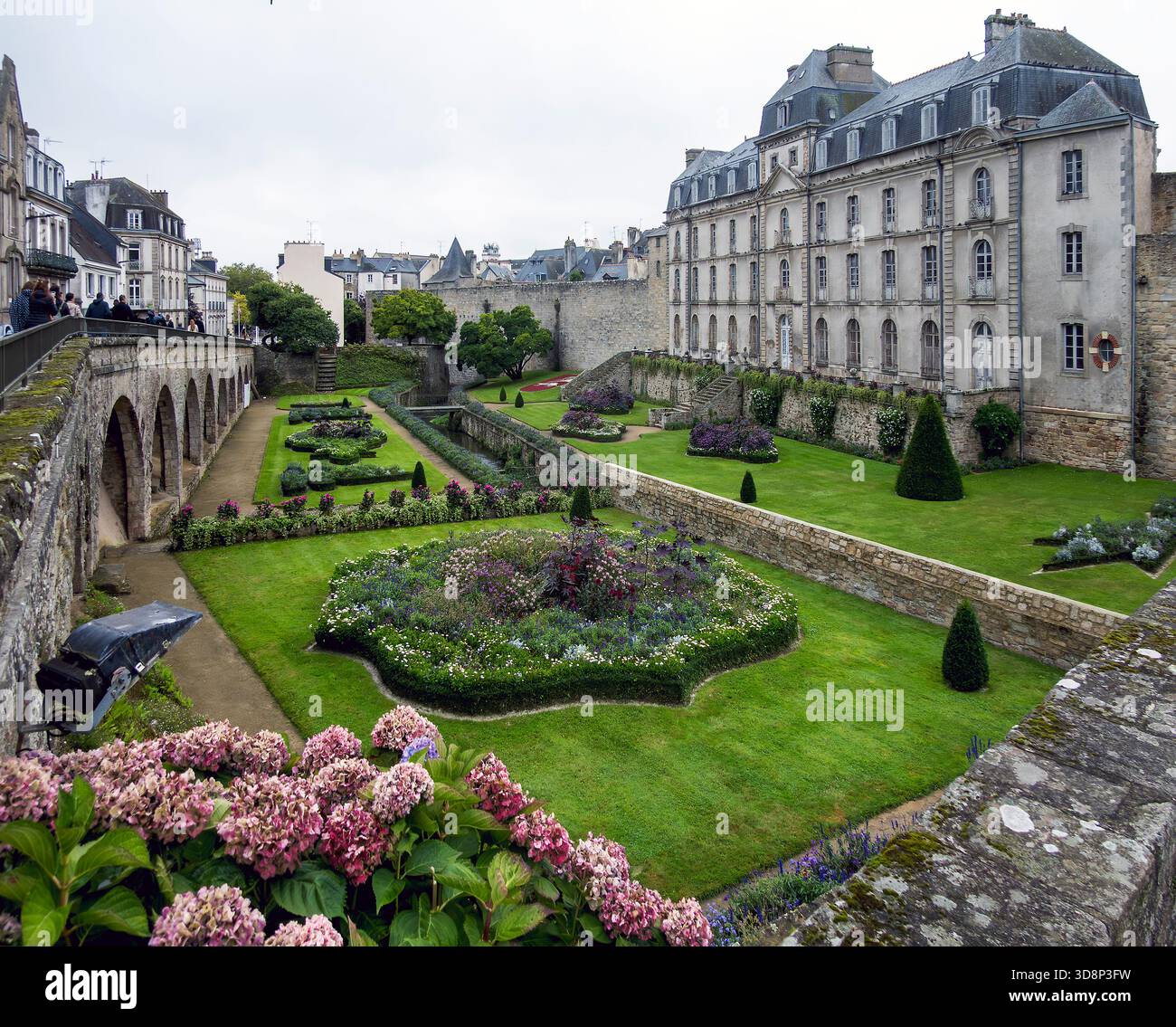 Jardin du Chateau del i'Hermine, vannes, Bretagne, France Banque D'Images