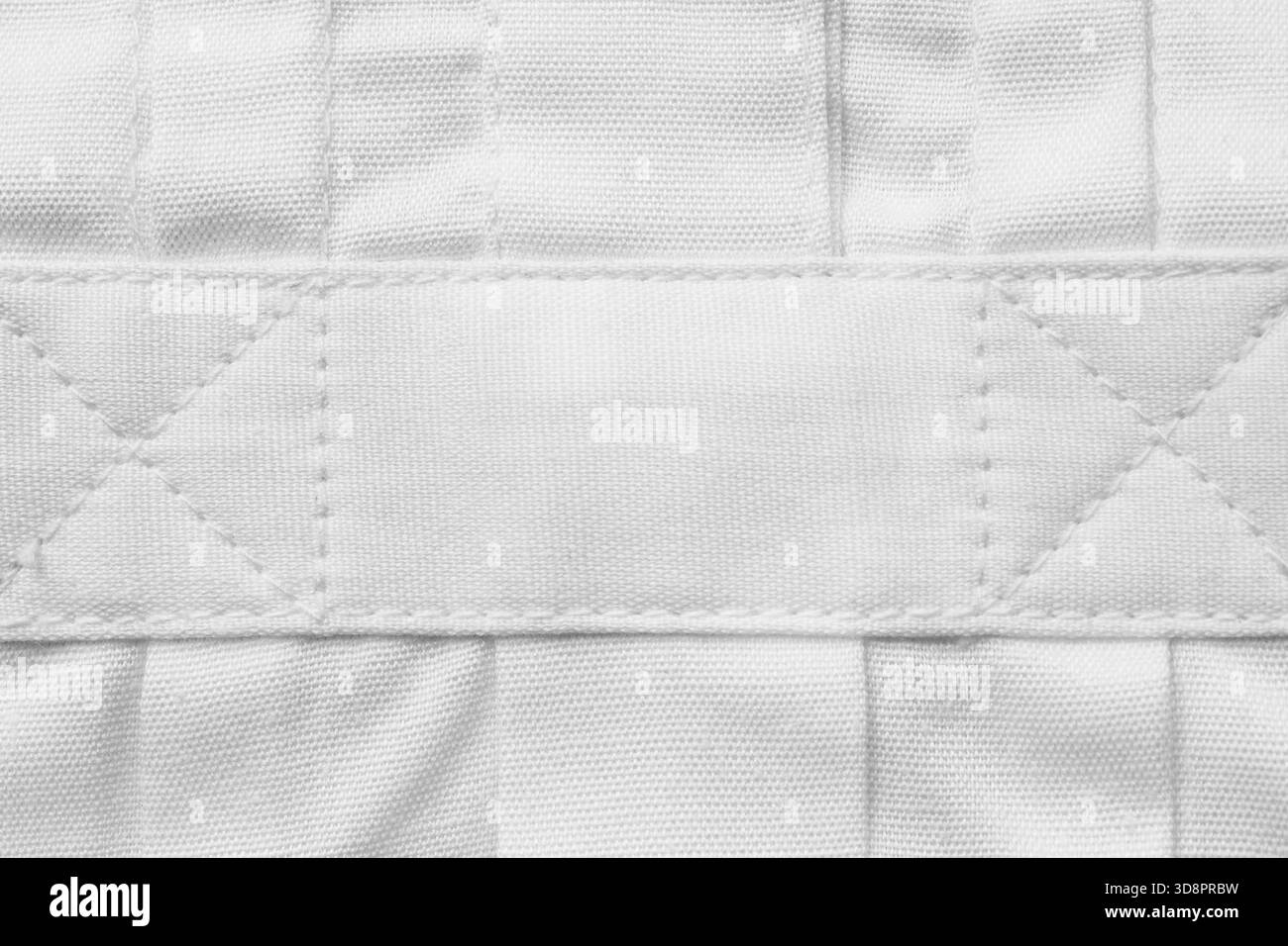Blanc blanc blanc tissu de coton détails cousus gros plan comme un arrière-plan Banque D'Images