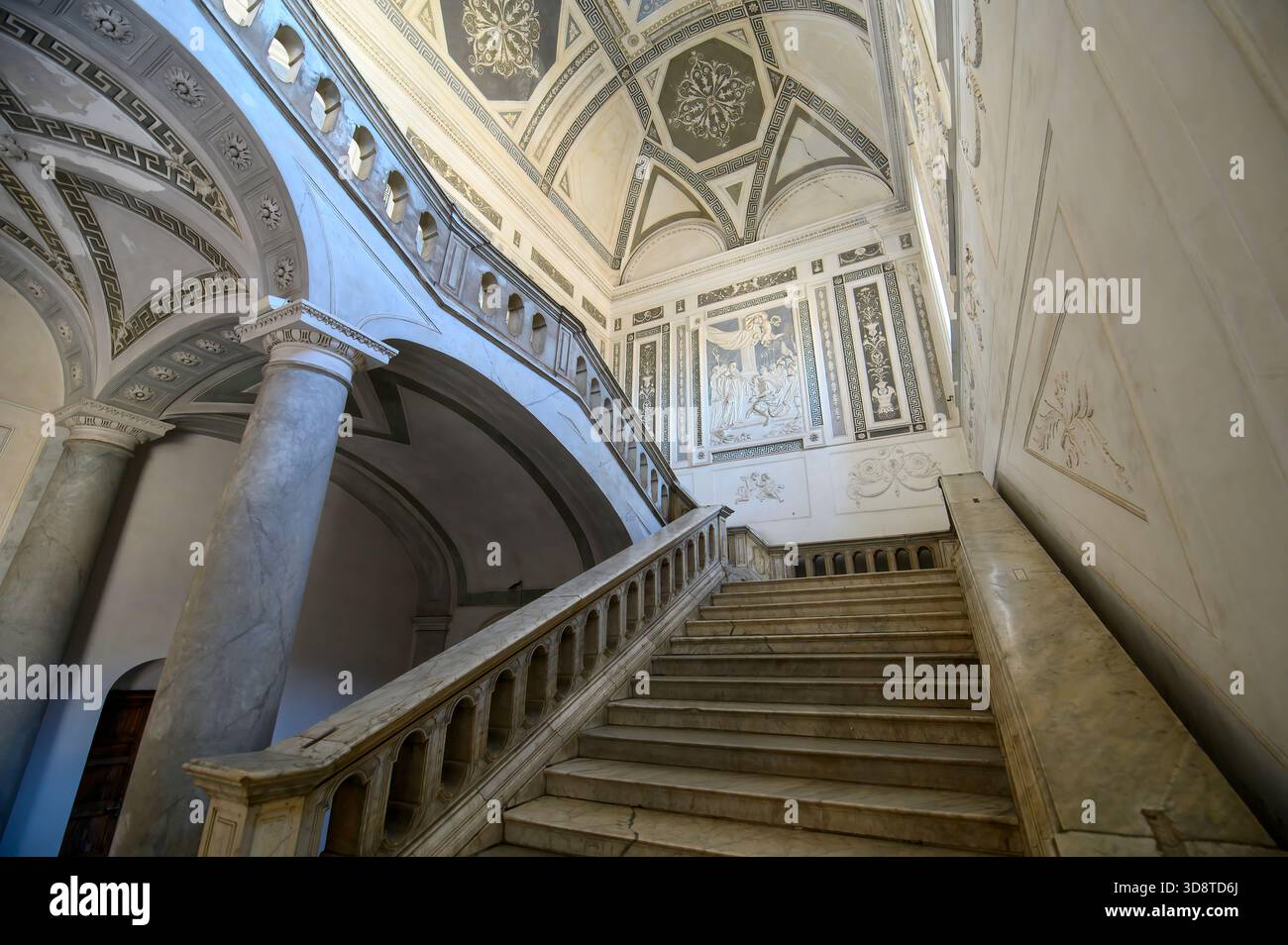 Catane, Sicile, Italie. Intérieur de l'Université de Catane résidant dans l'ancien monastère bénédictin di san Nicolo Banque D'Images