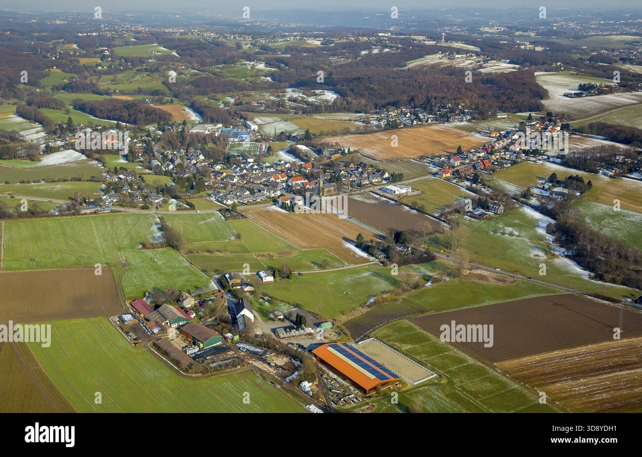 Herzkamp, aperçu, Sprockhoevel, région de la Ruhr, Rhénanie du Nord-Westphalie, Allemagne, DE, Europe, vue aérienne, vue plongeante, photographie aérienne, aérienne p Banque D'Images