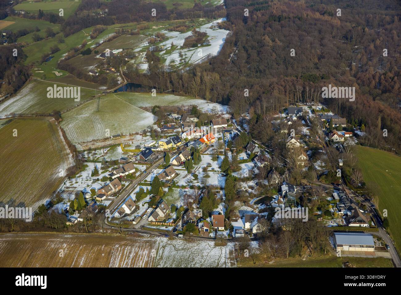 Ochsenkamp, Herzkamp, aperçu, Sprockhoevel, Ruhr region, Rhénanie-du-Nord-Westphalie, Allemagne, DE, Europe, vue aérienne, vue plongeante, photograp aérien Banque D'Images