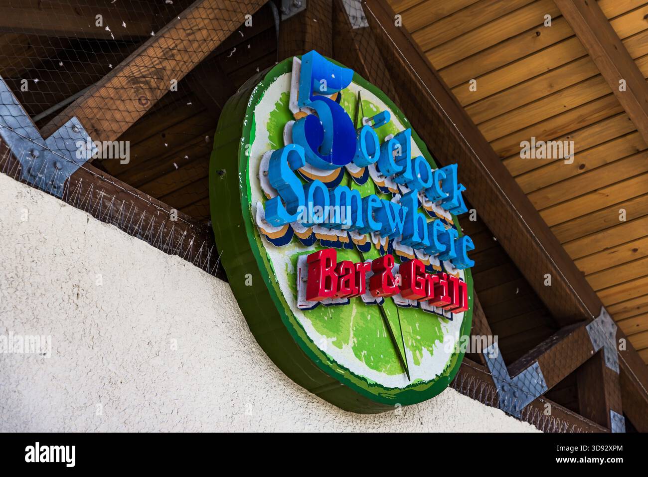 Jimmy buffets bar 5 heures Hollywood FL. Banque D'Images