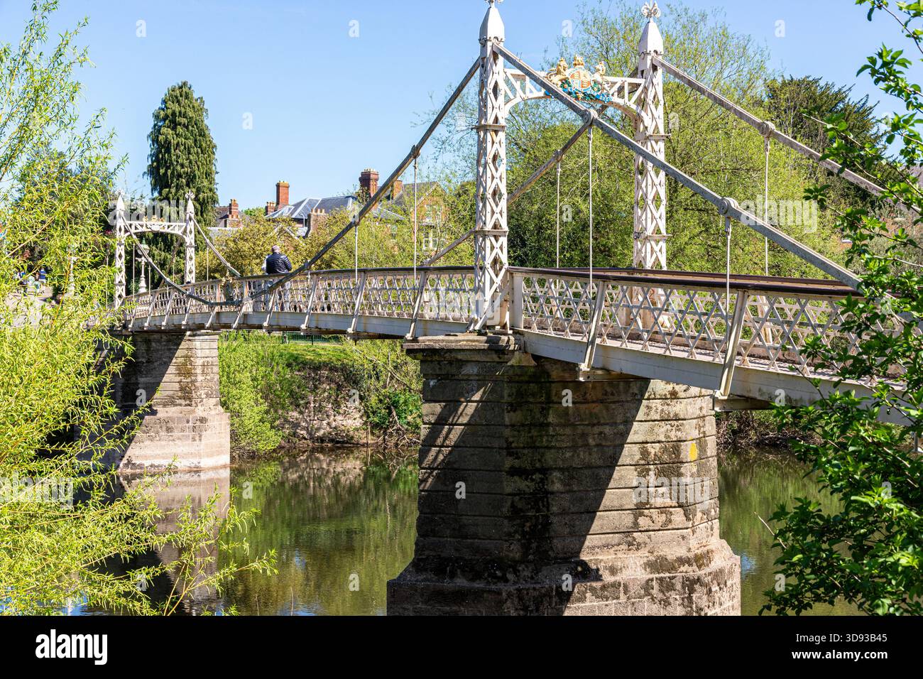 Le pont Victoria sur la rivière Wye, Hereford, Herefordshire, Angleterre Royaume-Uni Banque D'Images