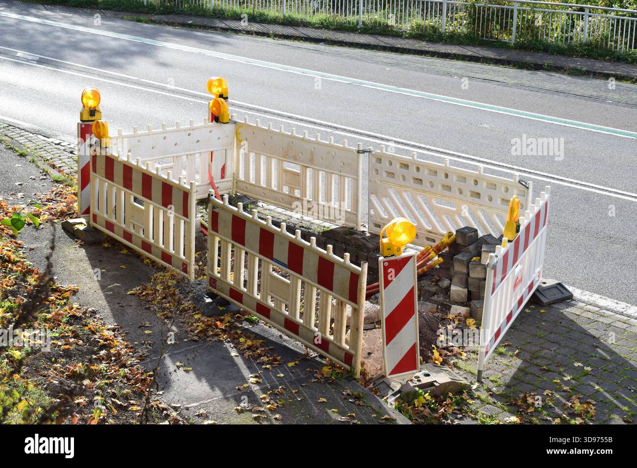 travaux routiers Banque D'Images