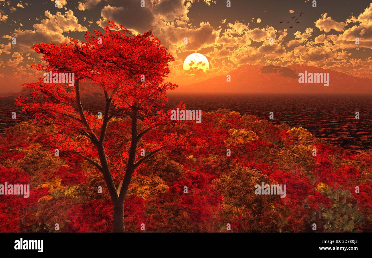 Paysage d'automne Banque D'Images