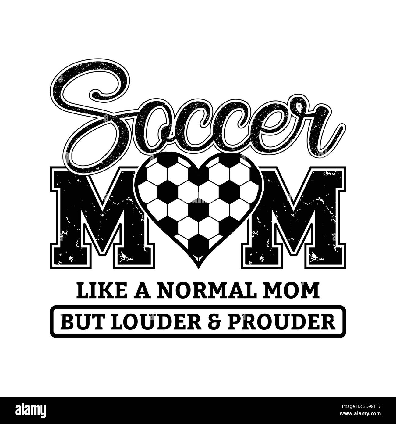 Typographie noire simple "entraîneur de football" avec soulignement de script, petit coeur et icône de ballon de football, conception minimaliste du logo entraîneur de sport pour t-shirts, capuche Illustration de Vecteur