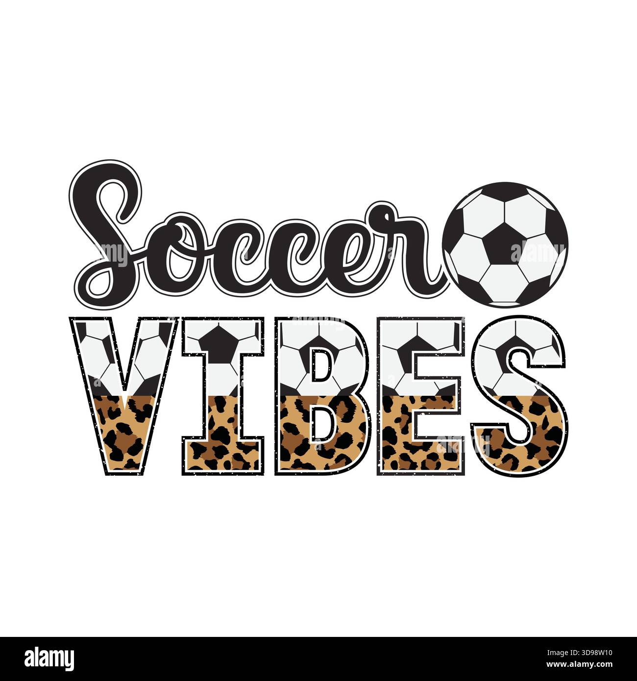 Typographie noire simple "entraîneur de football" avec soulignement de script, petit coeur et icône de ballon de football, conception minimaliste du logo entraîneur de sport pour t-shirts, capuche Illustration de Vecteur