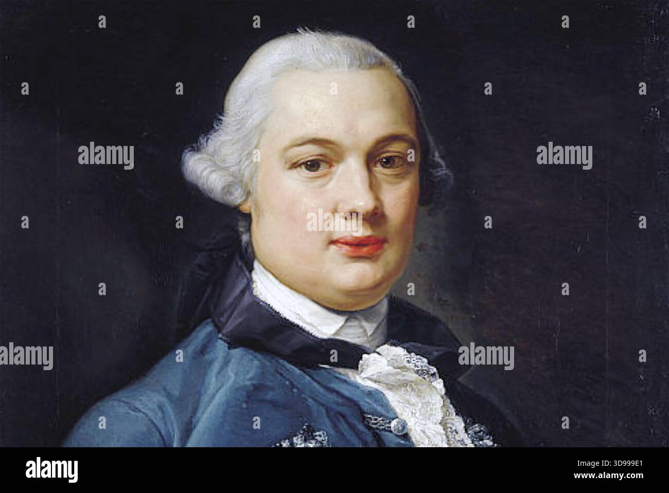 JAMES BRUCE (1730-1794) voyageur et explorateur écossais dans un portrait de Pompeo Batoni en 1762 (détail) Banque D'Images