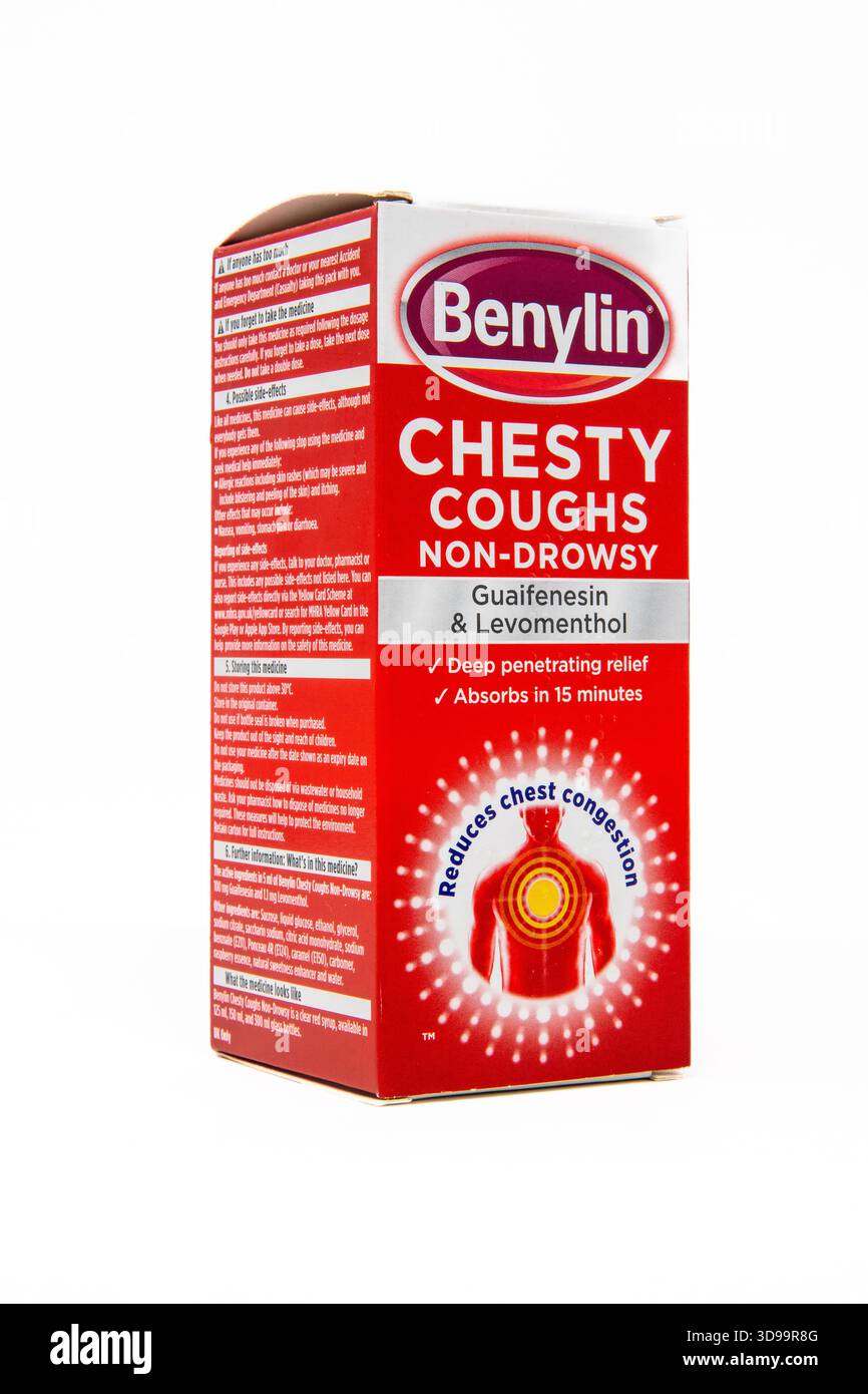 Benylin Chesty toux non somnolent. Banque D'Images