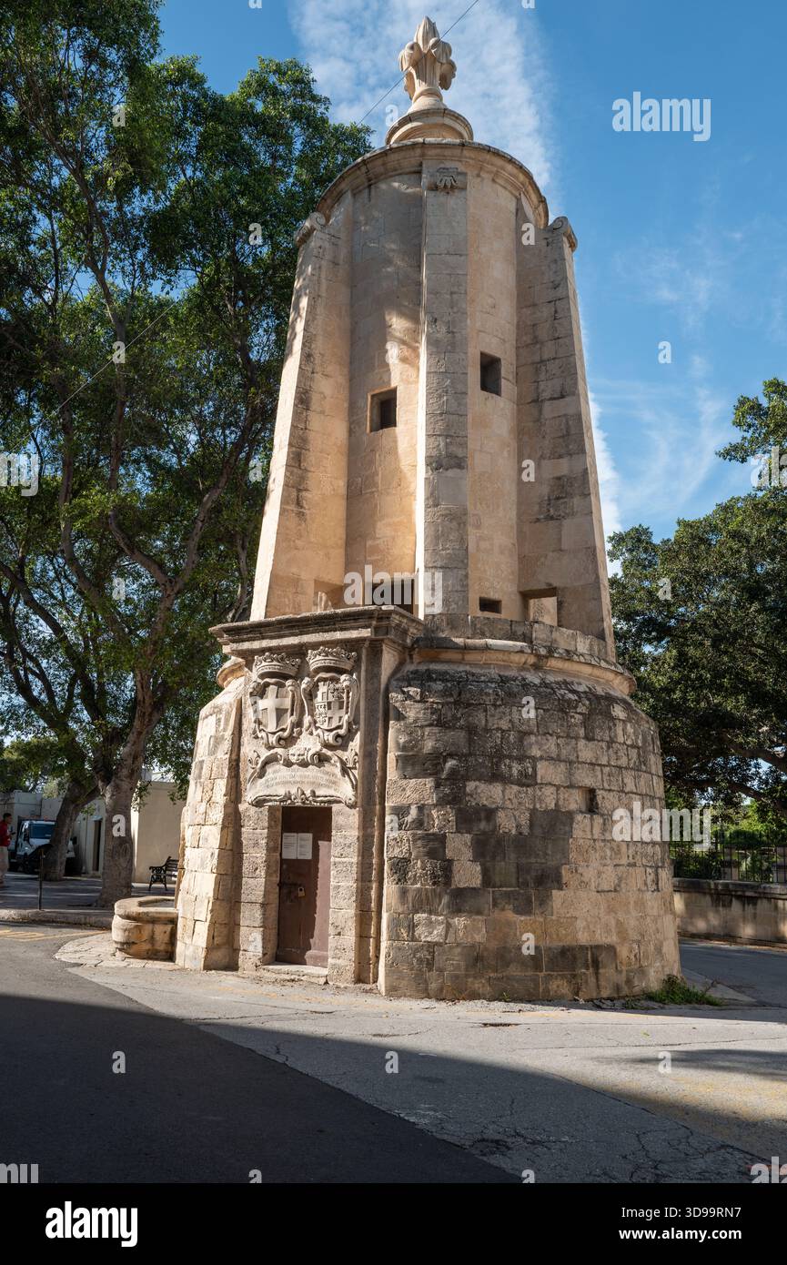 Château d'eau de Wignacourt, une structure baroque du XVIIe siècle située à Floriana Banque D'Images