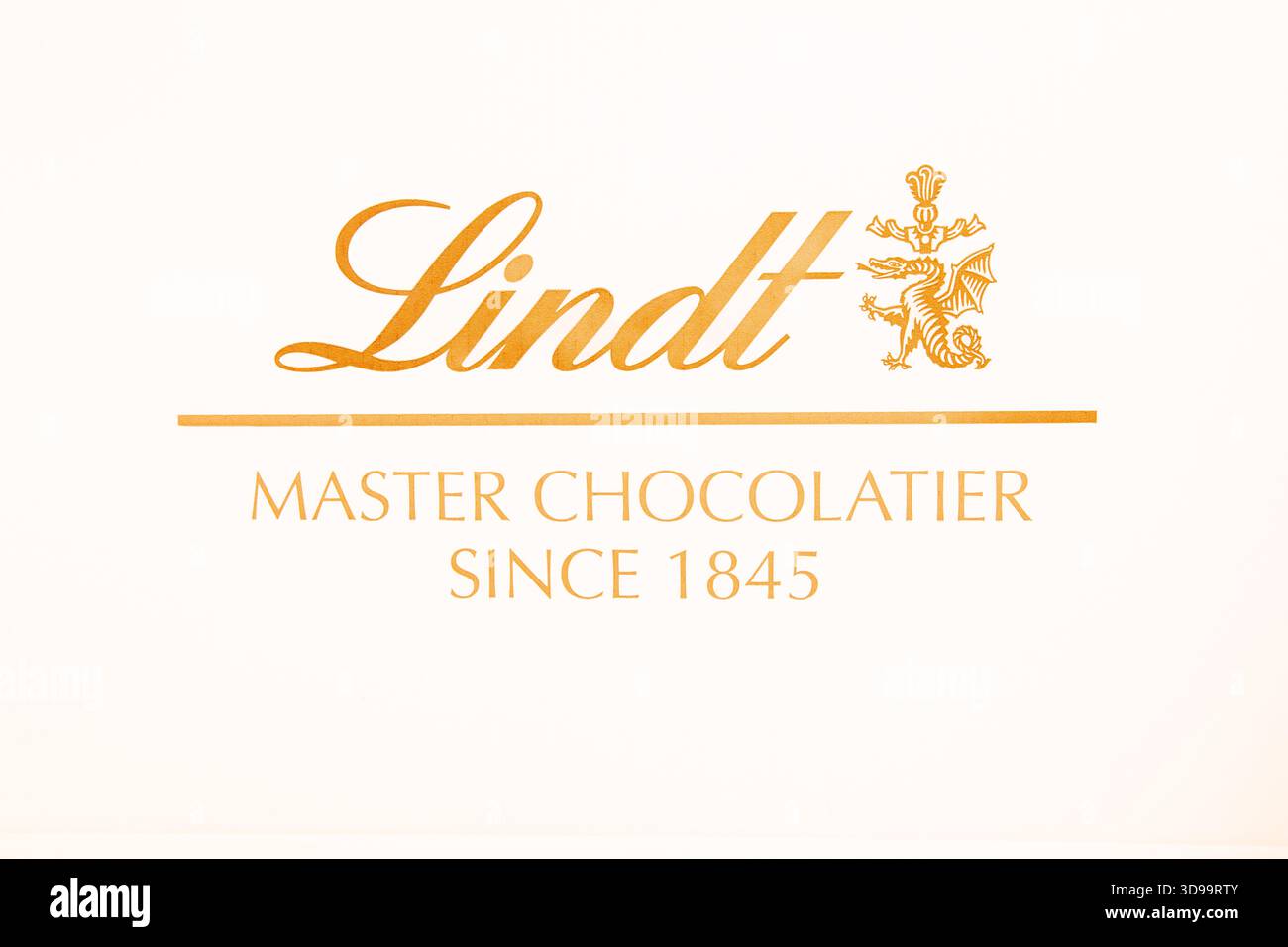 Lindt Master Chocolatier depuis 1845. Banque D'Images