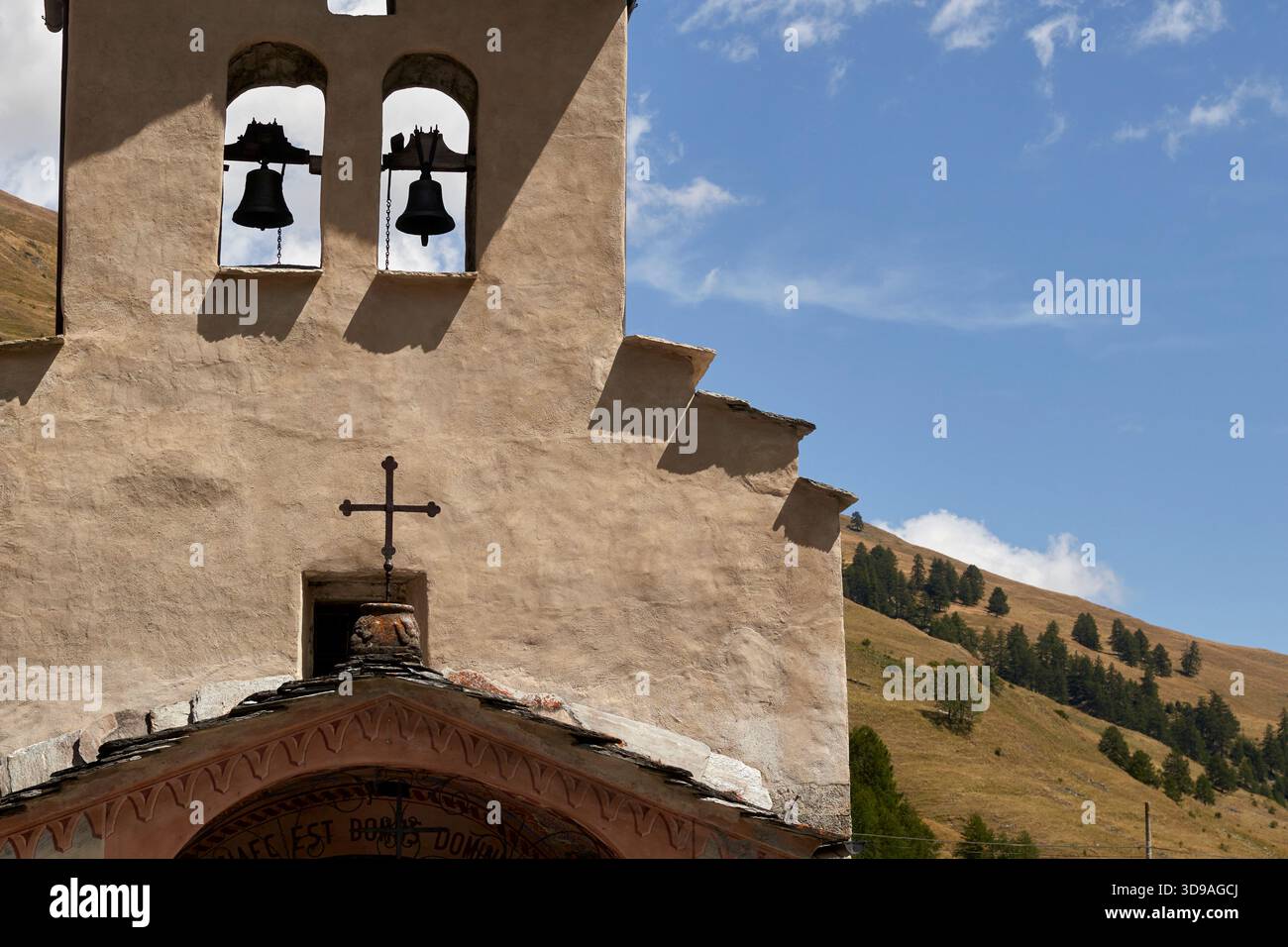 Chiesa di Sant'Antonio, Chianale, Cuneo, Piémont, Italie Banque D'Images