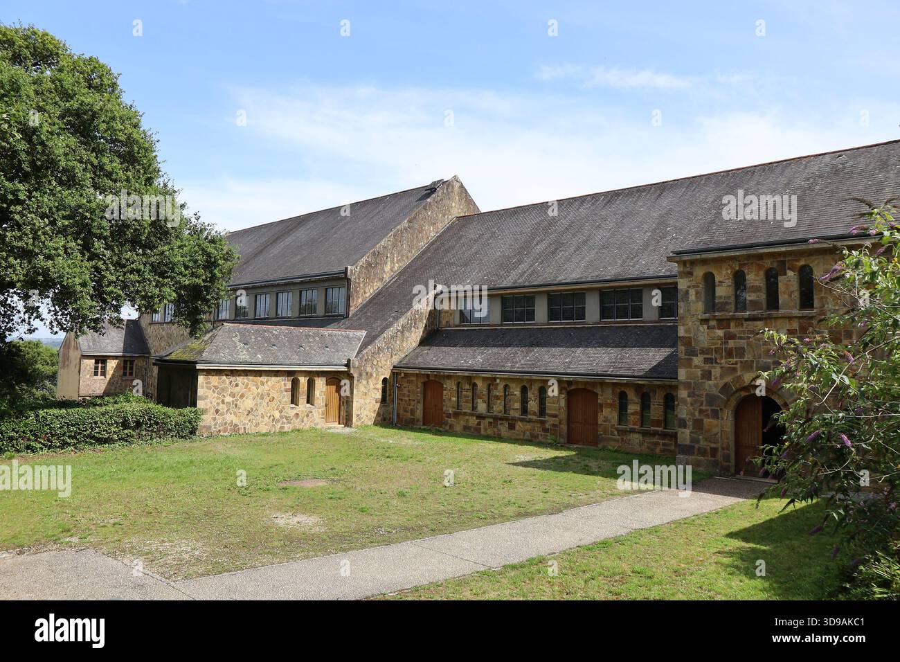 Abbaye de Saint-Guénolé, village de Landévennec, département de Finistère, Bretagne, France Banque D'Images