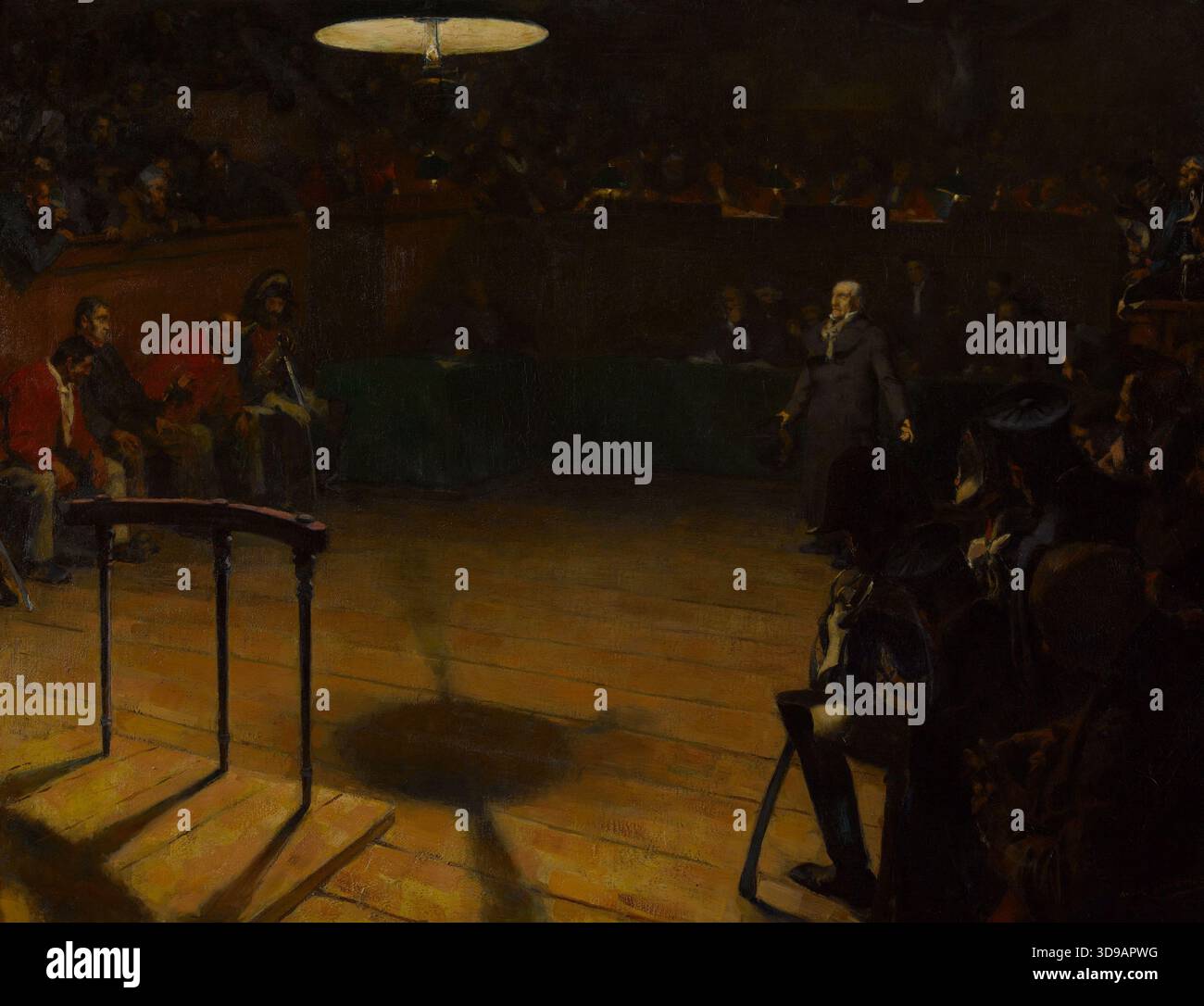 Jean Valjean devant la cour d'assises d'Arras (les Misérables), Devambez, André, peintre, 1904, premier quart du XXe siècle, Maison de Victor Hugo - Maison Hauteville, peinture, peinture à l'huile, toile (matériau), dimensions - oeuvre : hauteur : 85 cm, largeur : 110 Banque D'Images