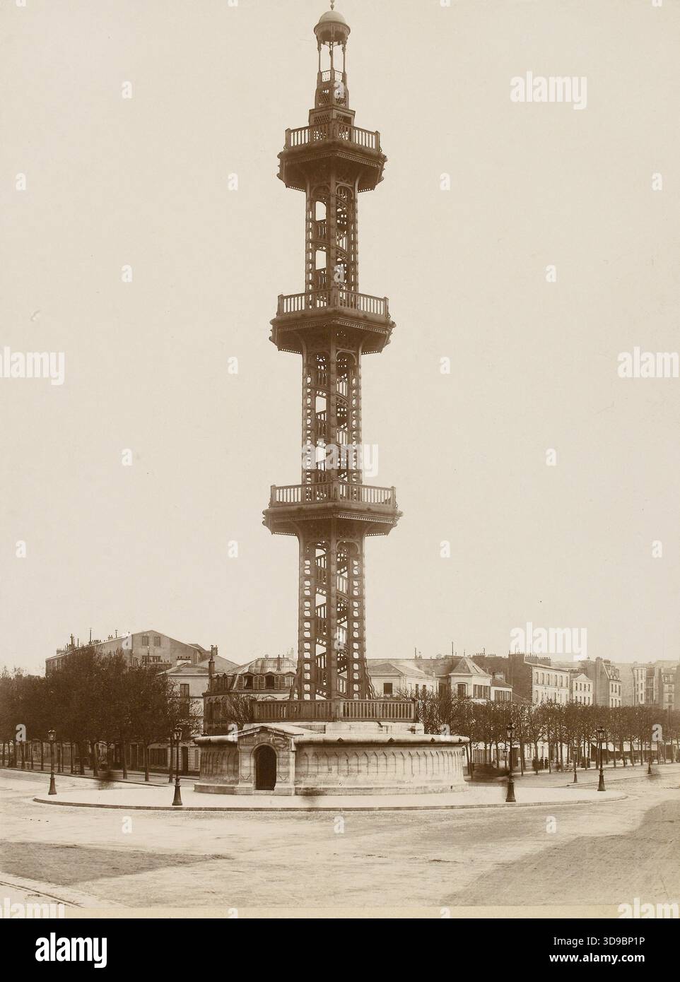 Puits artésien Grenelle, place de Breteuil, 7ème et 15ème arrondissements, Paris. Union photographique française, photographe, entre 1893 et 1920, photographie, Arts graphiques, photographie, Aristotype, dimensions - oeuvre : hauteur : 39 cm, largeur : 29,5 cm, dimensions - ancienne monture : hauteur : 59,9 cm, largeur : 50,2 Banque D'Images