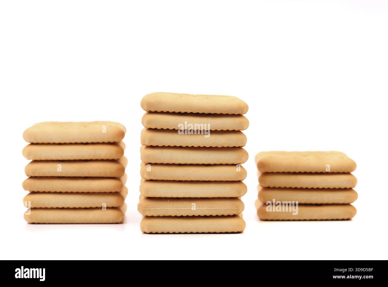 Piqueurs de soude saltine. Isolé sur blanc Banque D'Images