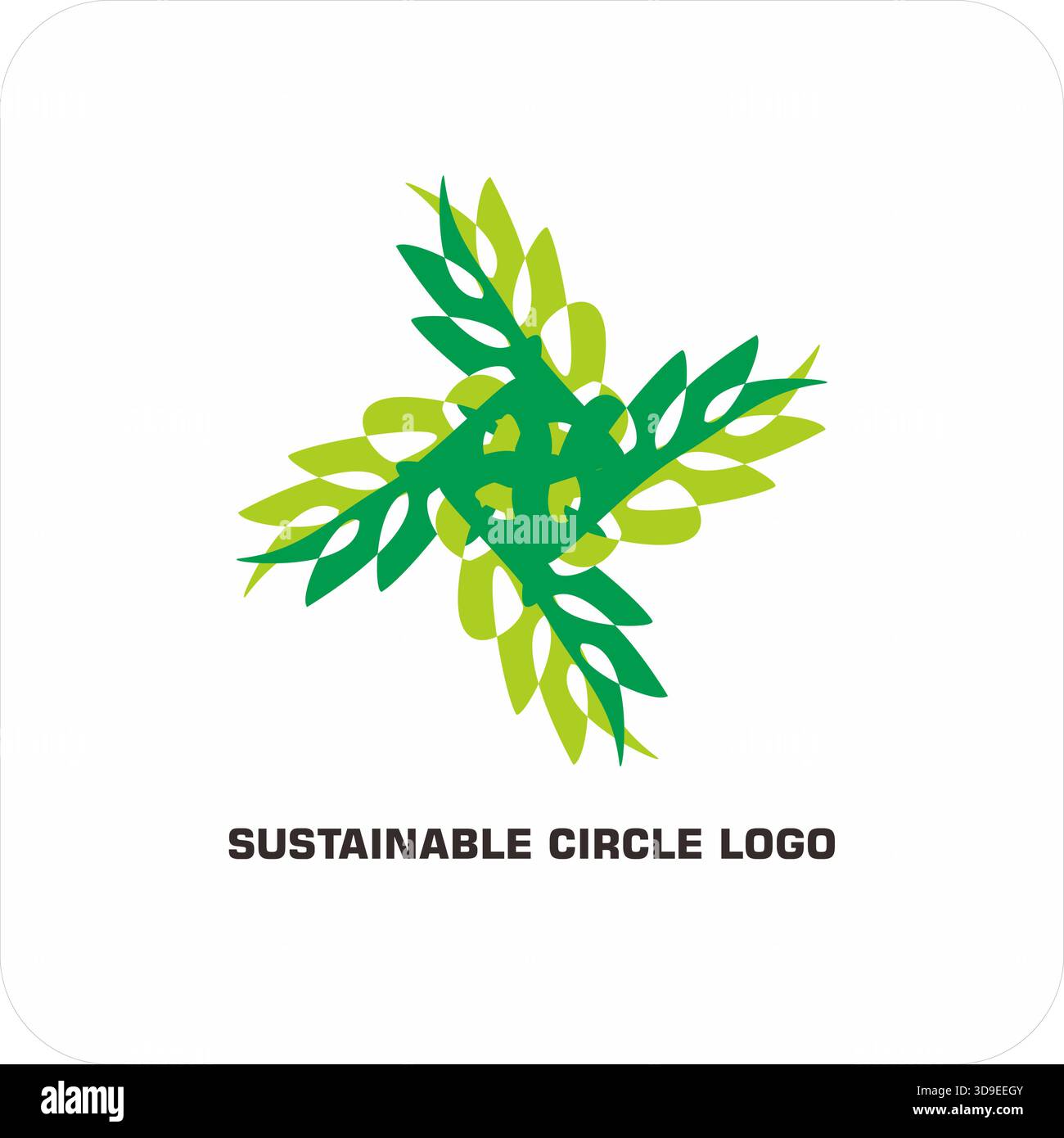 Logo vecteur environnemental cercle durable : symbole de l'harmonie de la nature et des humains Illustration de Vecteur