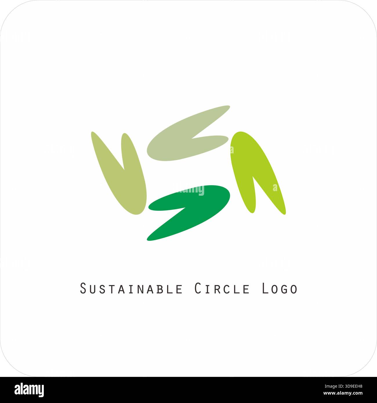 Logo vecteur environnemental cercle durable : symbole de l'harmonie de la nature et des humains Illustration de Vecteur